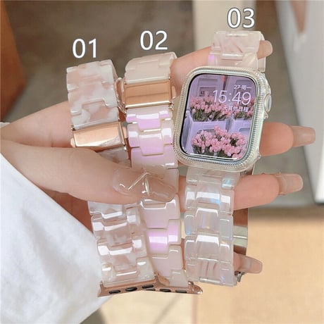 「V362」オーロラ applewatch バンド おしゃれ アップル ウォッチ バンド 女性 人気