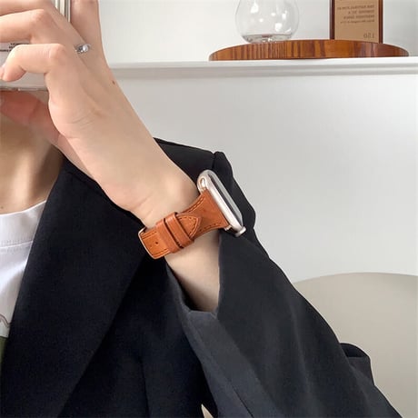 「V182」くすみカラー apple watchバンド 本革レザー アップルウォッチ series8/SE/新型Ultra 交換ベルト おしゃれ