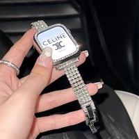 「V058」キラキラ アップルウォッチ バンド ジュエリー apple watchバンド カバー セット