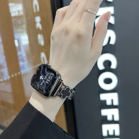 「V501」アップル ウォッチ バンド かわいい 四葉のクローバー apple watch バンド レディース