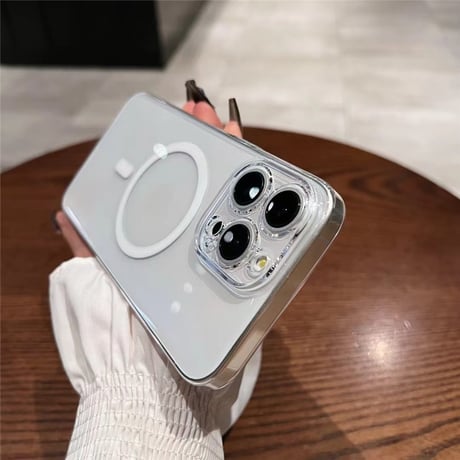 「V678」iphone17/16 クリアケース magsafe スマホケース 透明 おしゃれ