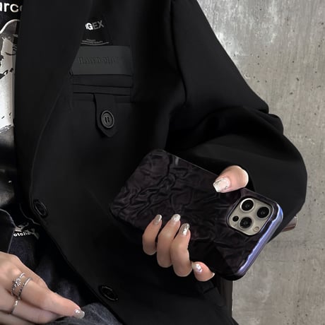 「V143」iphone14proケース シワ 韓国 人気 iphone14/13 ソフトケース 軽量 オシャレ