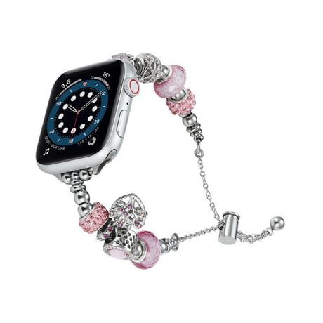 「V394」アップル ウォッチ バンド パール apple watch ブレスレット チェーン バンド