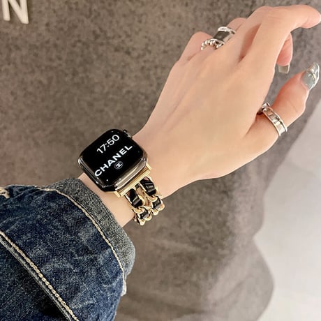 「V431」アップル ウォッチ バンド 人気 apple watch チェーンバンド おしゃれ