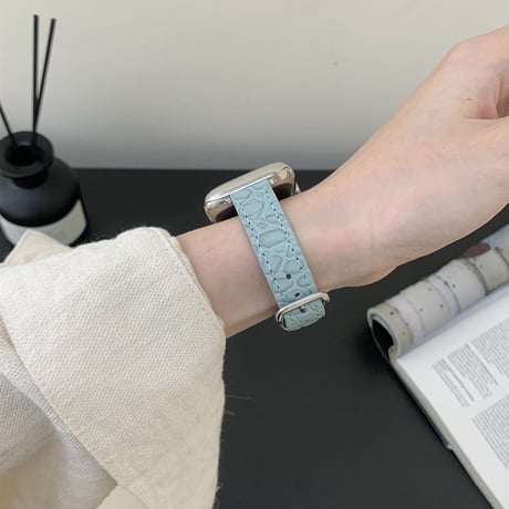 「V724」アップルウォッチバンド 革 女性 42mm/46mm apple watchバンド クロコダイル風