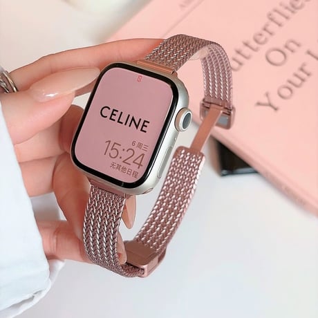 「V624」アップル ウォッチ バンド マグネット apple watch バンド 細め 女性