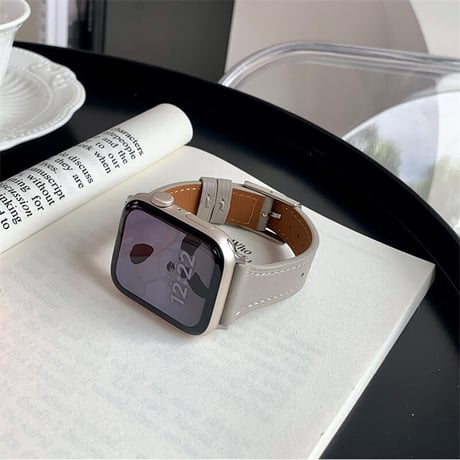 「V182」くすみカラー apple watchバンド 本革レザー アップルウォッチ series8/SE/新型Ultra 交換ベルト おしゃれ