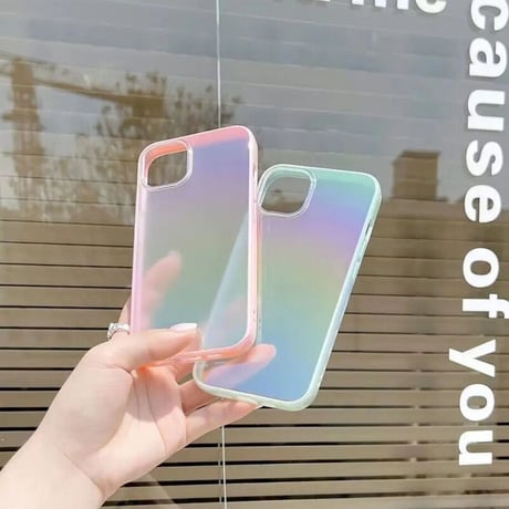 「V071」iphone14 クリア ケース オーロラ iphone13/12 series ケース おしゃれ