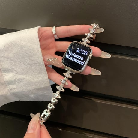 「V668」アップルウォッチバンド キラキラ 女性 apple watch バンド かわいい