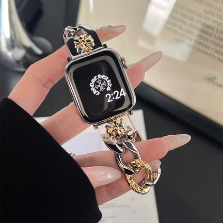 「V613」かっこいい アップル ウォッチ バンド ステンレス バイカラー apple watch バンド おしゃれ