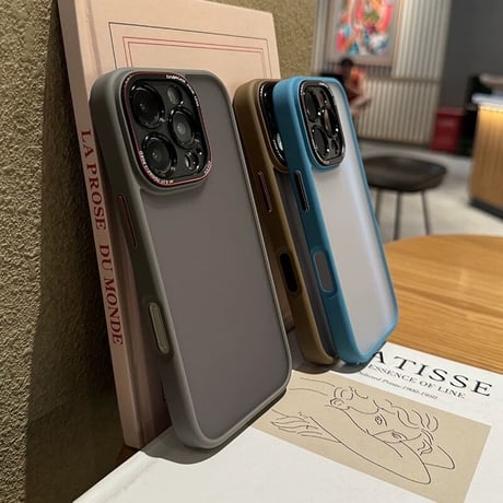 「V272」半透明 iphone17/17air/16/16proケース マット感 iphone15/14ケース 指紋防止 耐衝撃