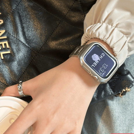 「V648」アップル ウォッチ バンド 女性 人気 apple watchバンド+カバー 2点セット