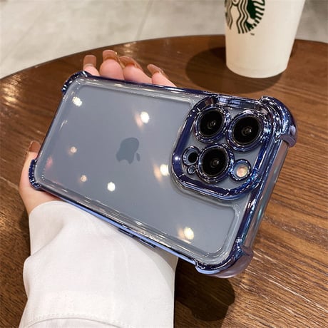 「V530」クリア iphone17promax/air ケース 耐衝撃 おしゃれ iphone16/16pro  ケース シンプル ペア