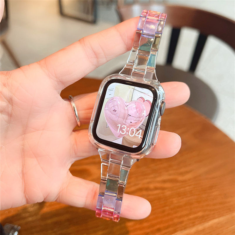 V348」apple watch クリア バンド+カバー セット アップル