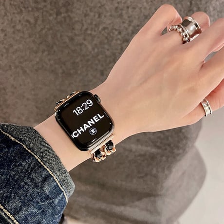 「V431」アップル ウォッチ バンド 人気 apple watch チェーンバンド おしゃれ