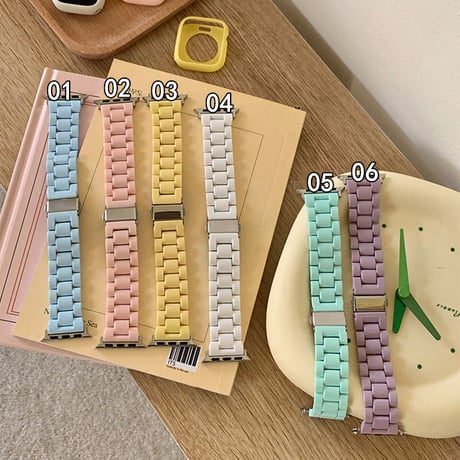 「V432」apple watch バンド 可愛い 樹脂 アップルウォッチバンド+ケース 2点セット おしゃれ