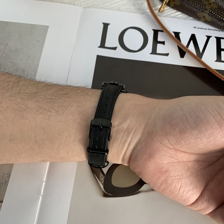 「V380」アップル ウォッチ 黒 に 合う バンド apple watch レザー バンド 男性 人気