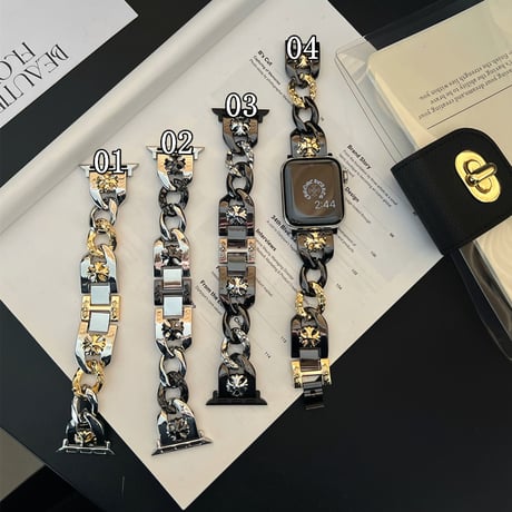 「V613」かっこいい アップル ウォッチ バンド ステンレス バイカラー apple watch バンド おしゃれ