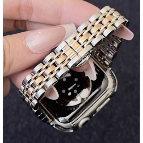 「V730」アップル ウォッチ ステンレス バンド apple watchバンド 女性 細め アップルウォッチカバー付き