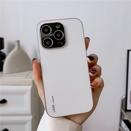 「V255」iphone14/14pro ガラスケース マット加工 iphone ハードケース シンプル 大人っぽい