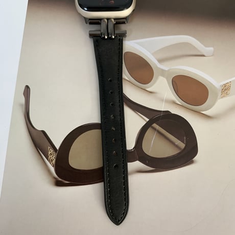 「V380」アップル ウォッチ 黒 に 合う バンド apple watch レザー バンド 男性 人気