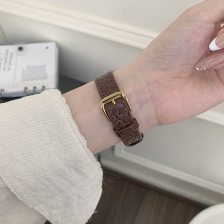 「V724」アップルウォッチバンド 革 女性 42mm/46mm apple watchバンド クロコダイル風