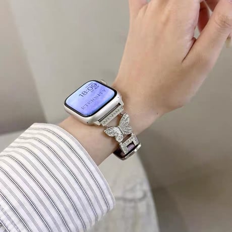 「V700」apple watch バンド かわいい 蝶々 アップル ウォッチ バンド 人気 女性