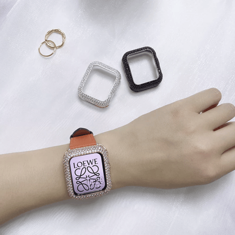 「V330」キラキラ アップルウォッチカバー＋バンド 2点セット  apple watch レザーバンド 高級 おしゃれ