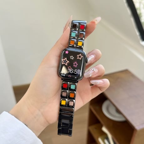 「V597」アップル ウォッチ バンド 女性 おしゃれ apple watch ステンレス バンド 可愛い