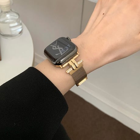 「V425」apple watch バンド 蒸れない アップルウォッチ ステンレス バンド メッシュ