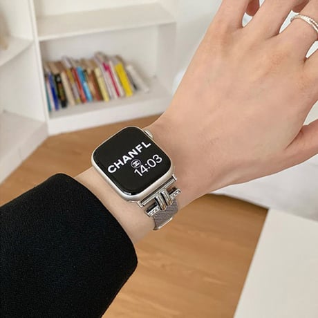 「V425」apple watch バンド 蒸れない アップルウォッチ ステンレス バンド メッシュ