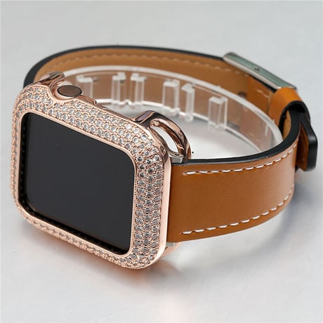 「V330」キラキラ アップルウォッチカバー＋バンド 2点セット  apple watch レザーバンド 高級 おしゃれ