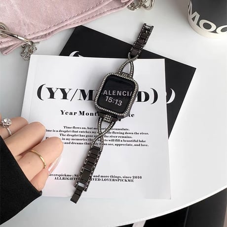 「V548」アップル ウォッチ バンド 女性 キラキラ apple watch バンド＋カバー2点セット かわいい ブレスレット