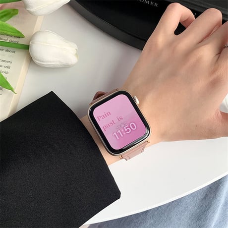 「V182」くすみカラー apple watchバンド 本革レザー アップルウォッチ series8/SE/新型Ultra 交換ベルト おしゃれ