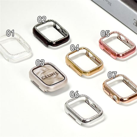 「V388」アップル ウォッチ フレーム キラキラ スマート ウォッチ カバー バンパーケース