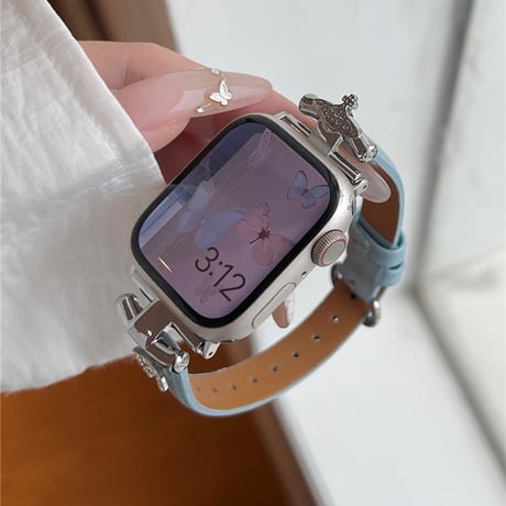 「V637」apple watch バンド 革 アップル ウォッチ バンド 女性 おしゃれ 細め