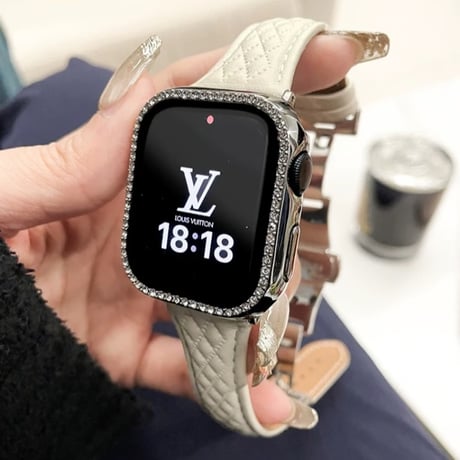 「V690」d バックル アップル ウォッチ バンド 女性 おしゃれ apple watch レザー バンド 「保護カバー付き」