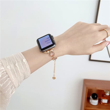 「V414」アップル ウォッチ バンド チェーン ブレスレット apple watch バンド 可愛い 女性