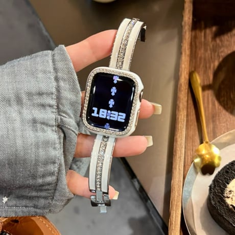 「V632」アップルウォッチ バンド エナメル apple watch バングル 女性 おしゃれ