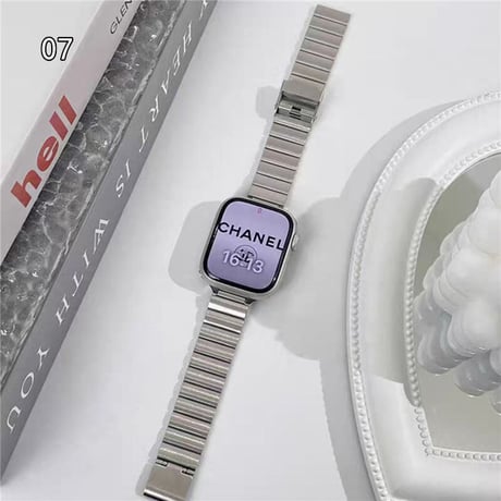 「V383」アップル ウォッチ バンド シルバー apple watch ステンレス バンド チェーン