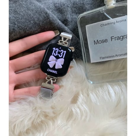 「V742」アップルウォッチ バンド 女性 蒸れない apple watch マグネット バンド かわいい