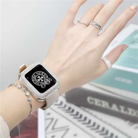 「V330」キラキラ アップルウォッチカバー＋バンド 2点セット  apple watch レザーバンド 高級 おしゃれ