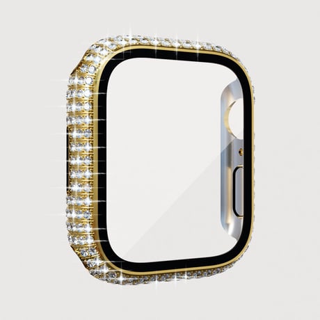 「V287」アップル ウォッチ カバー キラキラ ストーン Apple Watch 40/42/45mm 保護ケース フィルム一体型
