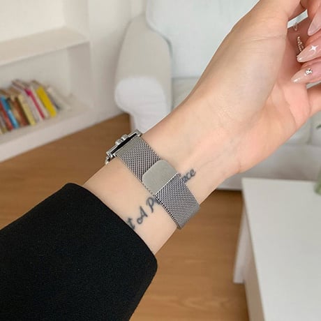 「V425」apple watch バンド 蒸れない アップルウォッチ ステンレス バンド メッシュ