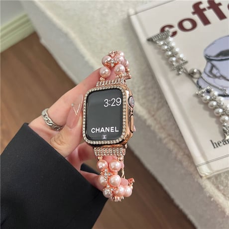 「V382」パール アップル ウォッチ バンド 女性 おしゃれ apple watchバンド ブレスレット