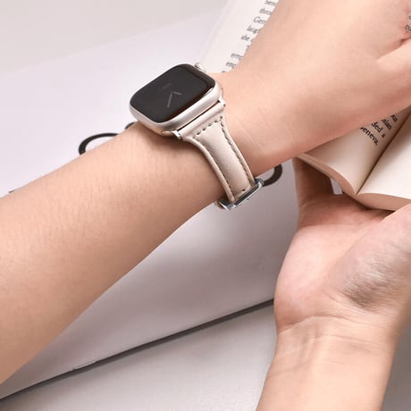 「V229」アップル ウォッチバンド 女性 細い apple watch7/8 レザーバンド おしゃれ