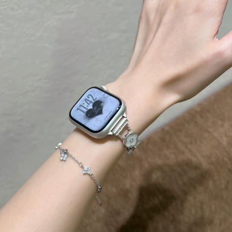 「V728」アップル ウォッチ バンド かわいい 花 apple watchバンド 女性