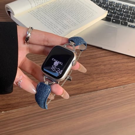 「V590」アップル ウォッチ バンド デニム apple watch バンド 可愛い ブレスレット