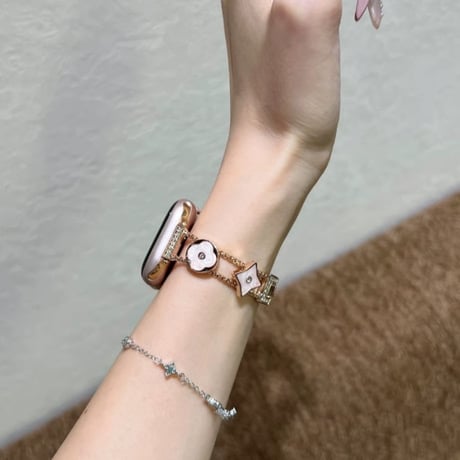 「V728」アップル ウォッチ バンド かわいい 花 apple watchバンド 女性