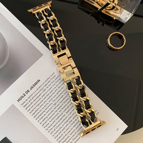 「V385」アップル ウォッチ 黒 バンド 女性 apple watch バンド おしゃれ